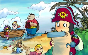 Treasure map - Pirates - Bugville Critters